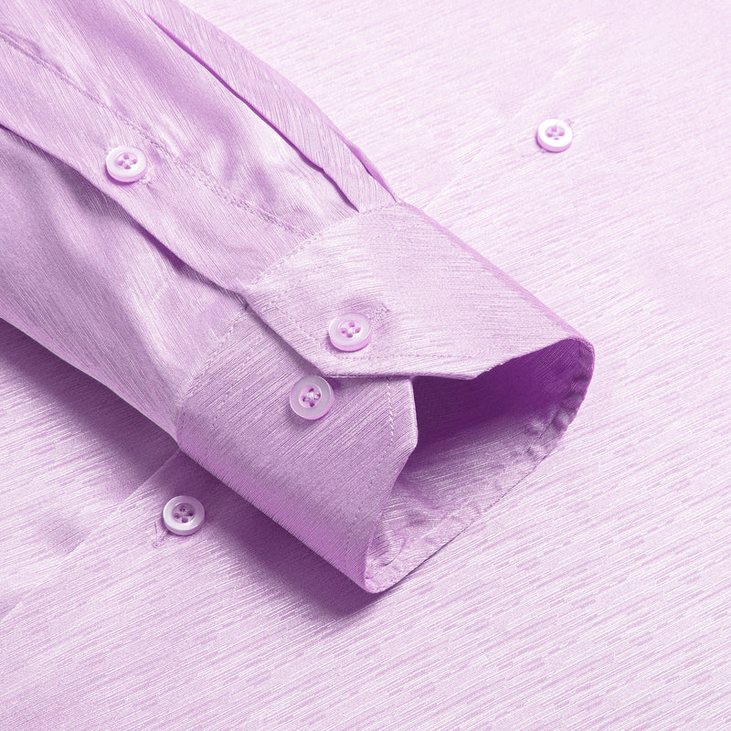 Pink Purple Solid Silk Dress Shirt shirt - Sophisticated Gentlemen
