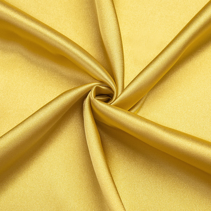 Yellow Solid Satin Silk Dress Shirt shirt - Sophisticated Gentlemen