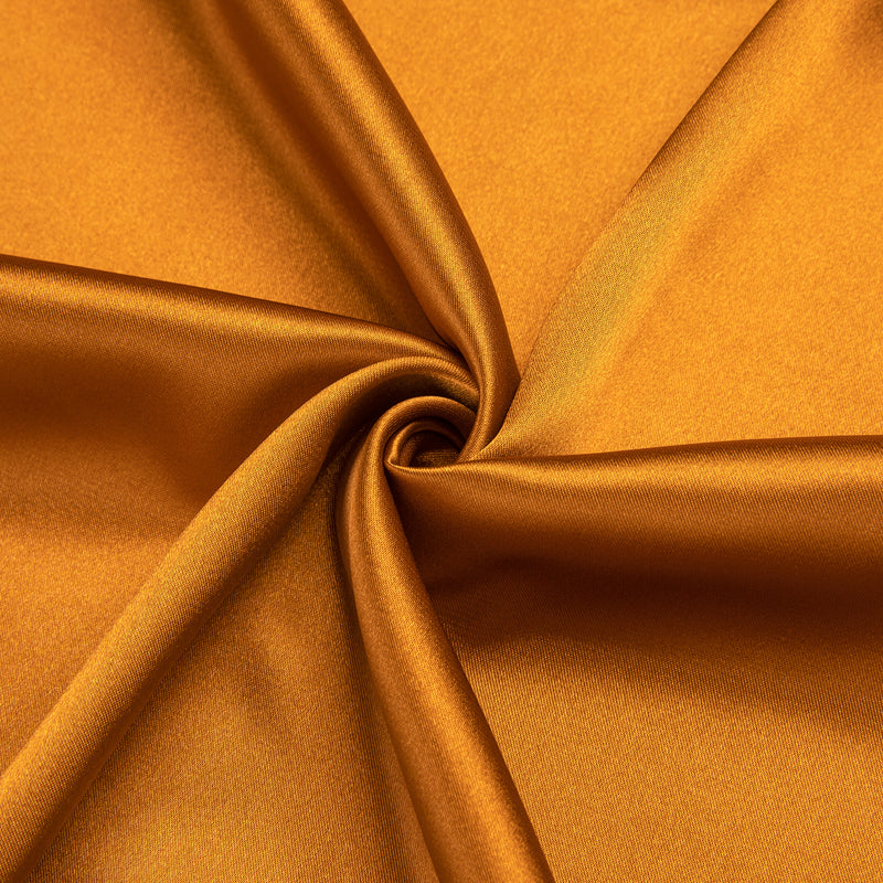 Golden Yellow Solid Satin Silk Dress Shirt shirt - Sophisticated Gentlemen
