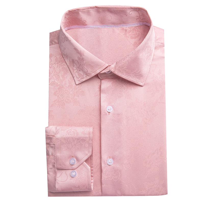 Pure Pink Paisley Silk Dress Shirt shirt - Sophisticated Gentlemen