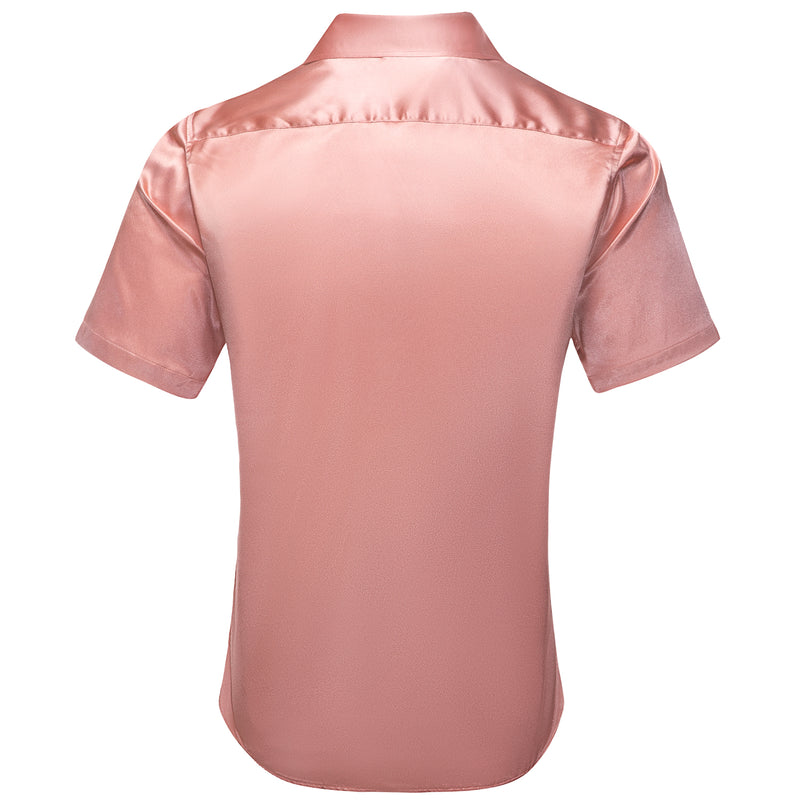 Coral Pink Solid Satin Dress Shirt shirt - Sophisticated Gentlemen