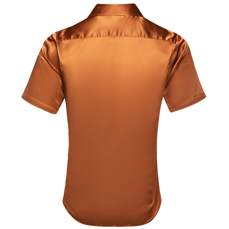 Gold Solid Satin Dress Shirt shirt - Sophisticated Gentlemen