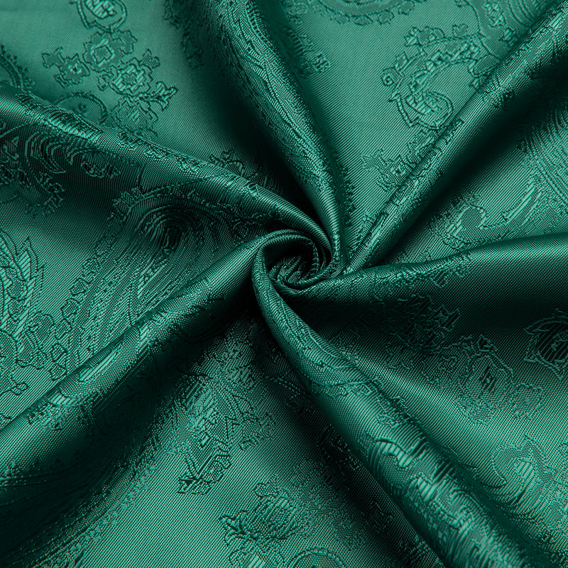 Dark Green Paisley Silk Men's Dress Shirt shirt - Sophisticated Gentlemen