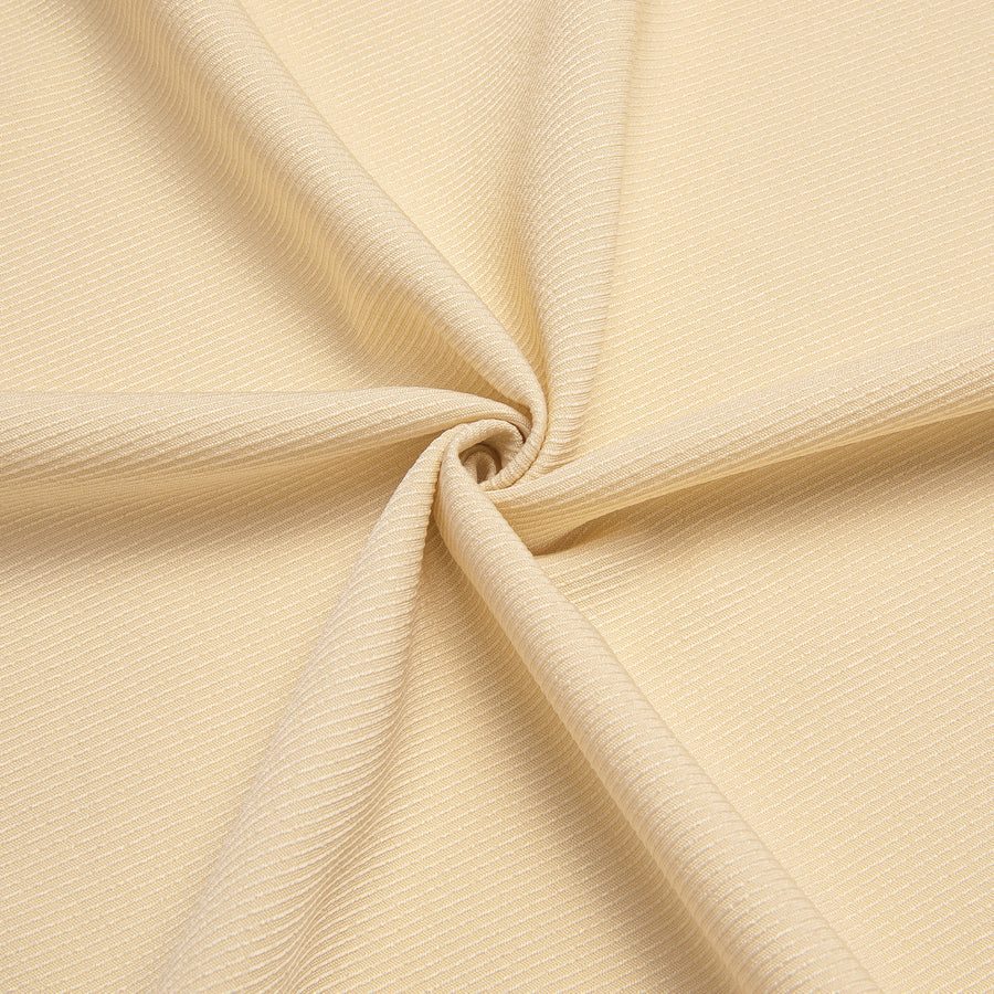 Beige Solid Stretch Woven Dress Shirt shirt - Sophisticated Gentlemen