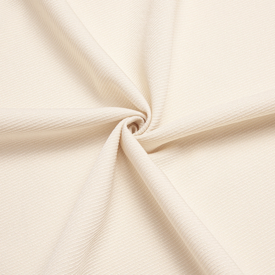 Ivory Solid Stretch Woven Dress Shirt shirt - Sophisticated Gentlemen