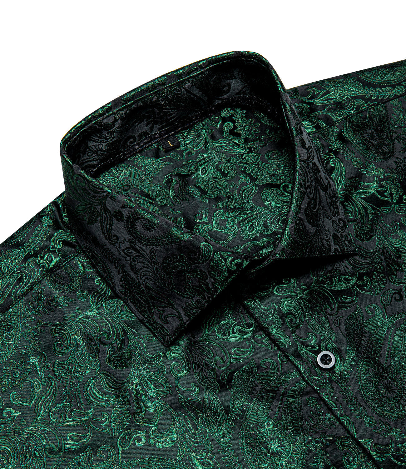 Dark Green Paisley Dress Shirt shirt - Sophisticated Gentlemen