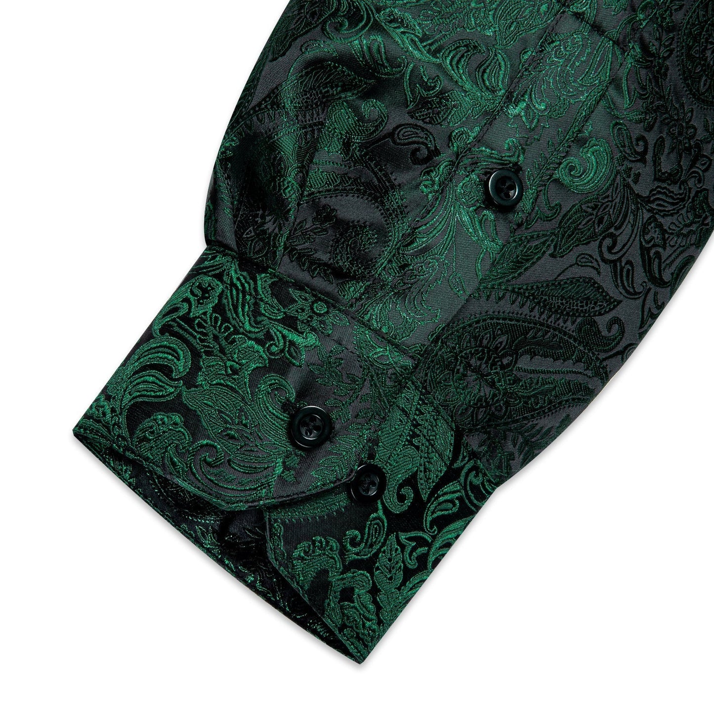 Dark Green Paisley Dress Shirt shirt - Sophisticated Gentlemen