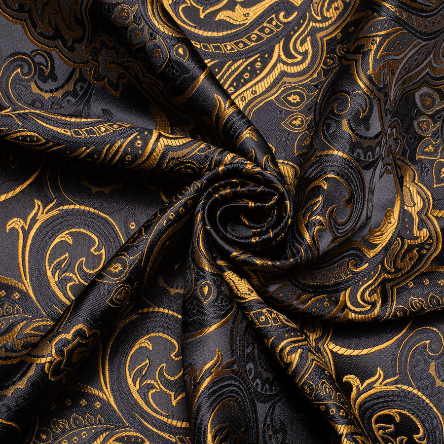 Black Brown Paisley Silk Dress Shirt shirt - Sophisticated Gentlemen