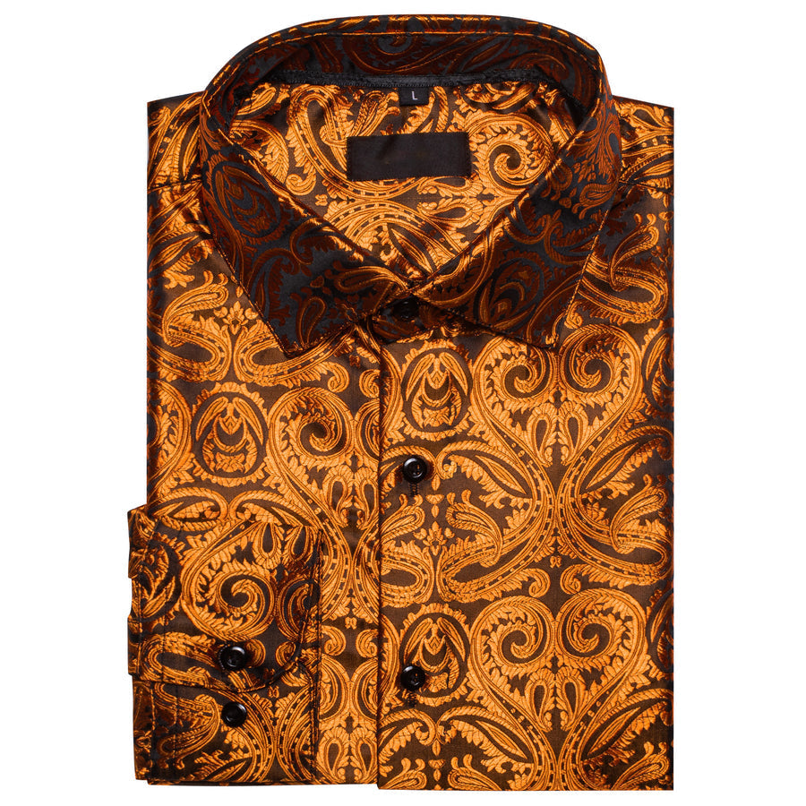 Peru Paisley Silk Dress Shirt shirt - Sophisticated Gentlemen
