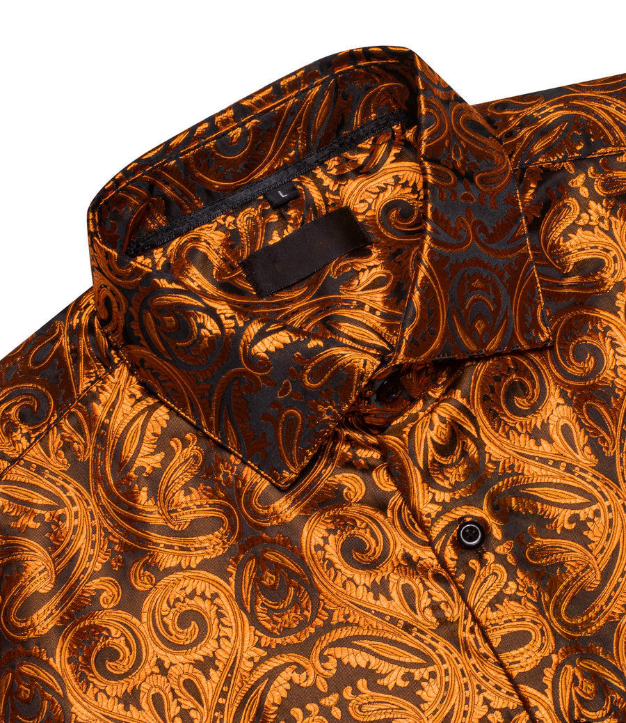 Peru Paisley Silk Dress Shirt shirt - Sophisticated Gentlemen