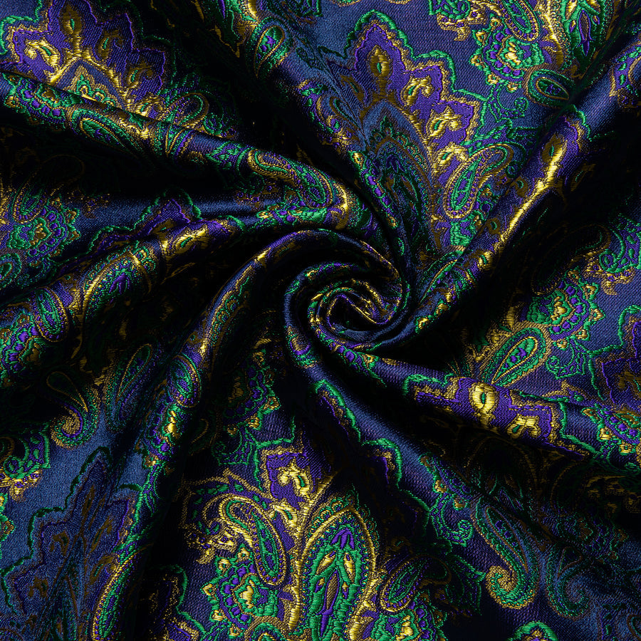 Green Purple Paisley Silk Dress Shirt shirt - Sophisticated Gentlemen