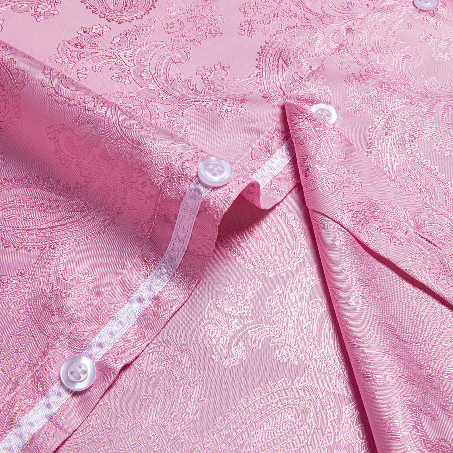 Light Pink Paisley Men's Dress Shirt shirt - Sophisticated Gentlemen