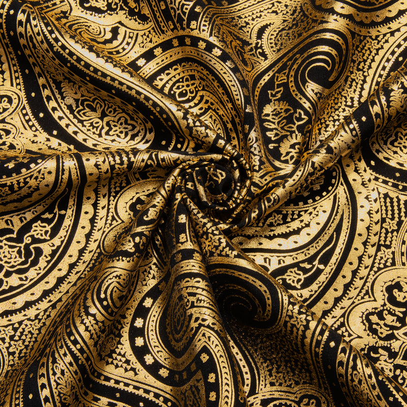 Golden Black Paisley Dress Shirt shirt - Sophisticated Gentlemen