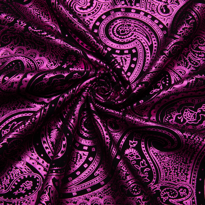 Purple Black Paisley Dress Shirt shirt - Sophisticated Gentlemen