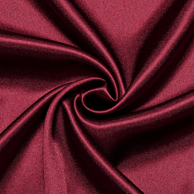 Burgundy Solid Satin Silk Dress Shirt shirt - Sophisticated Gentlemen
