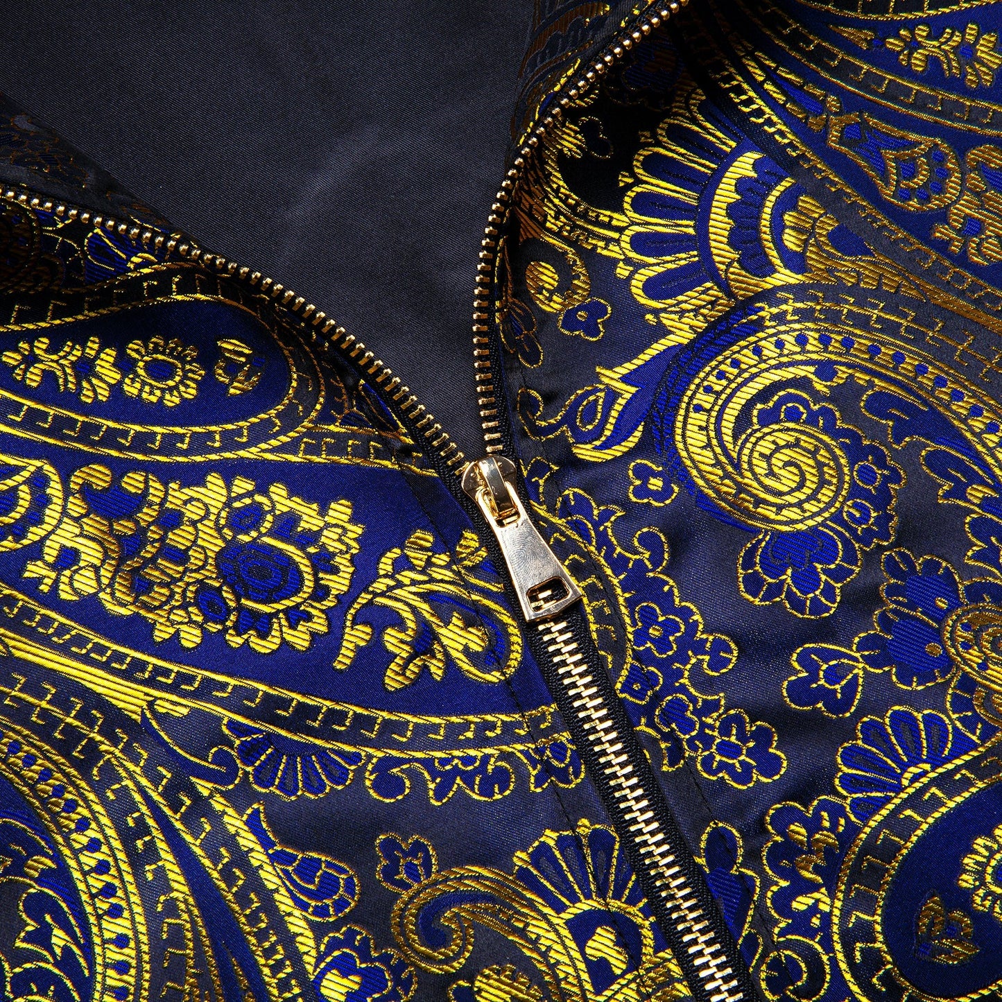 Yellow and Blue Paisley Bomber Jacket jacket - Sophisticated Gentlemen