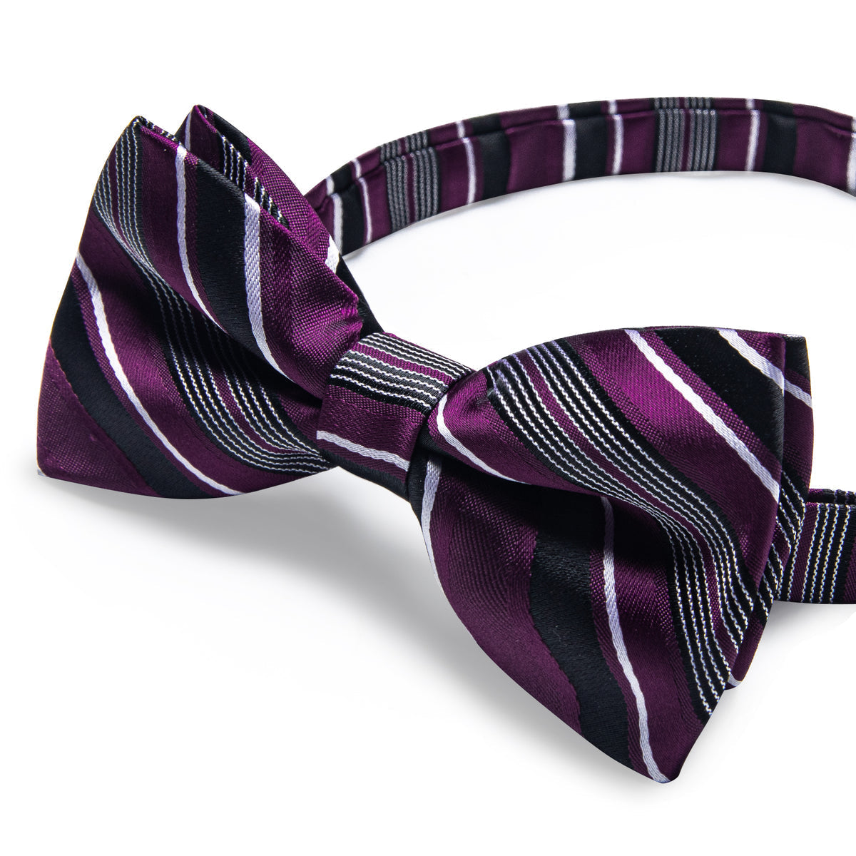 Purple and Black Pre-Tied Bow Tie bow ties - Sophisticated Gentlemen
