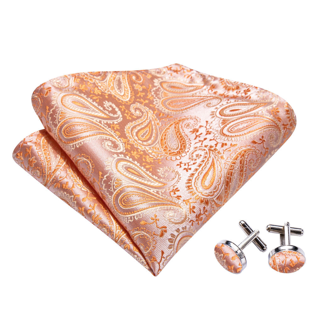 Orange Paisley Bow Tie Set bow ties - Sophisticated Gentlemen