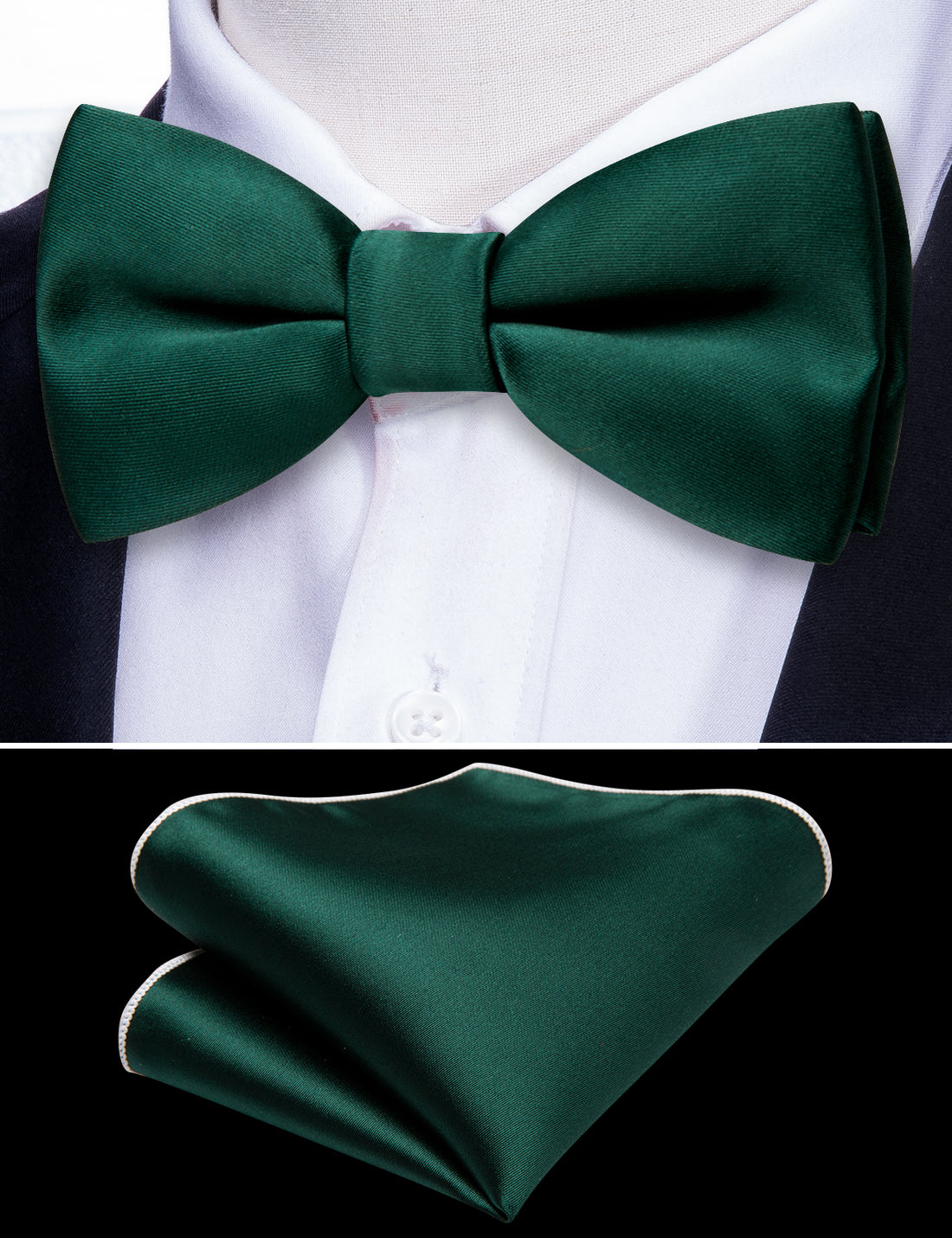 Green Solid Children Bow Tie Set bow ties    - Sophisticated Gentlemen