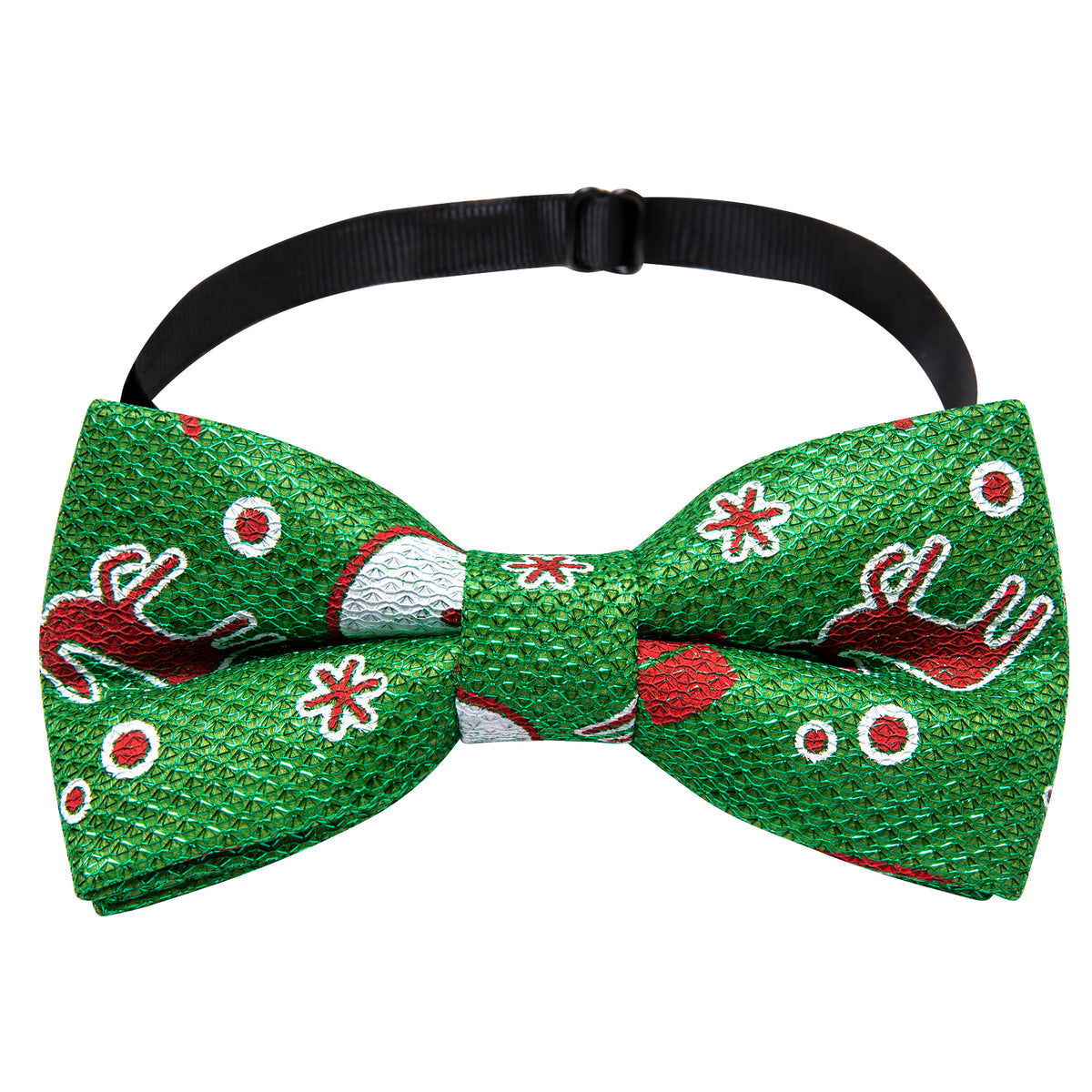 Green Brown Elk Silk Christmas Bow Tie Set bow ties    - Sophisticated Gentlemen
