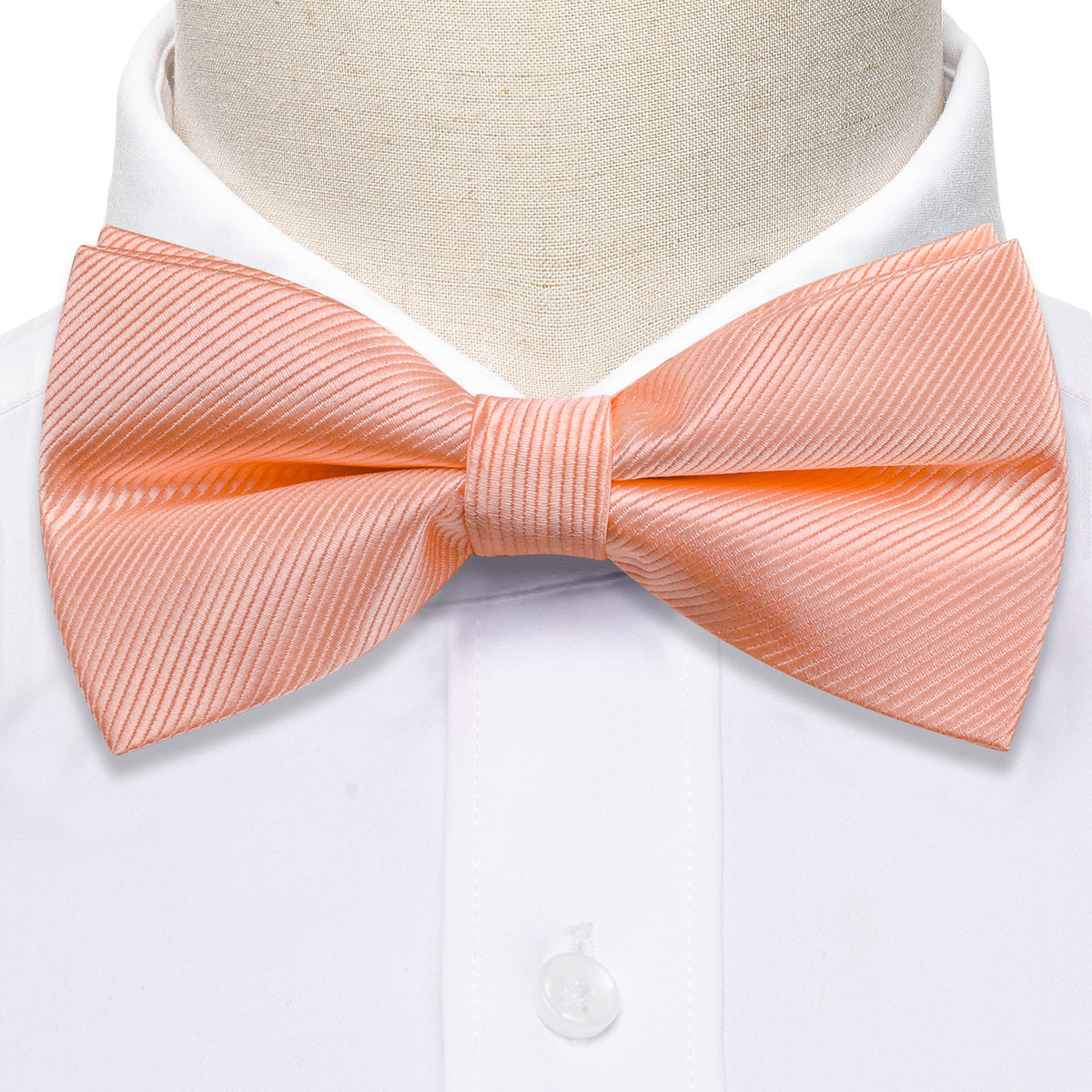 Pale Orange Solid Bow Tie Set bow ties - Sophisticated Gentlemen
