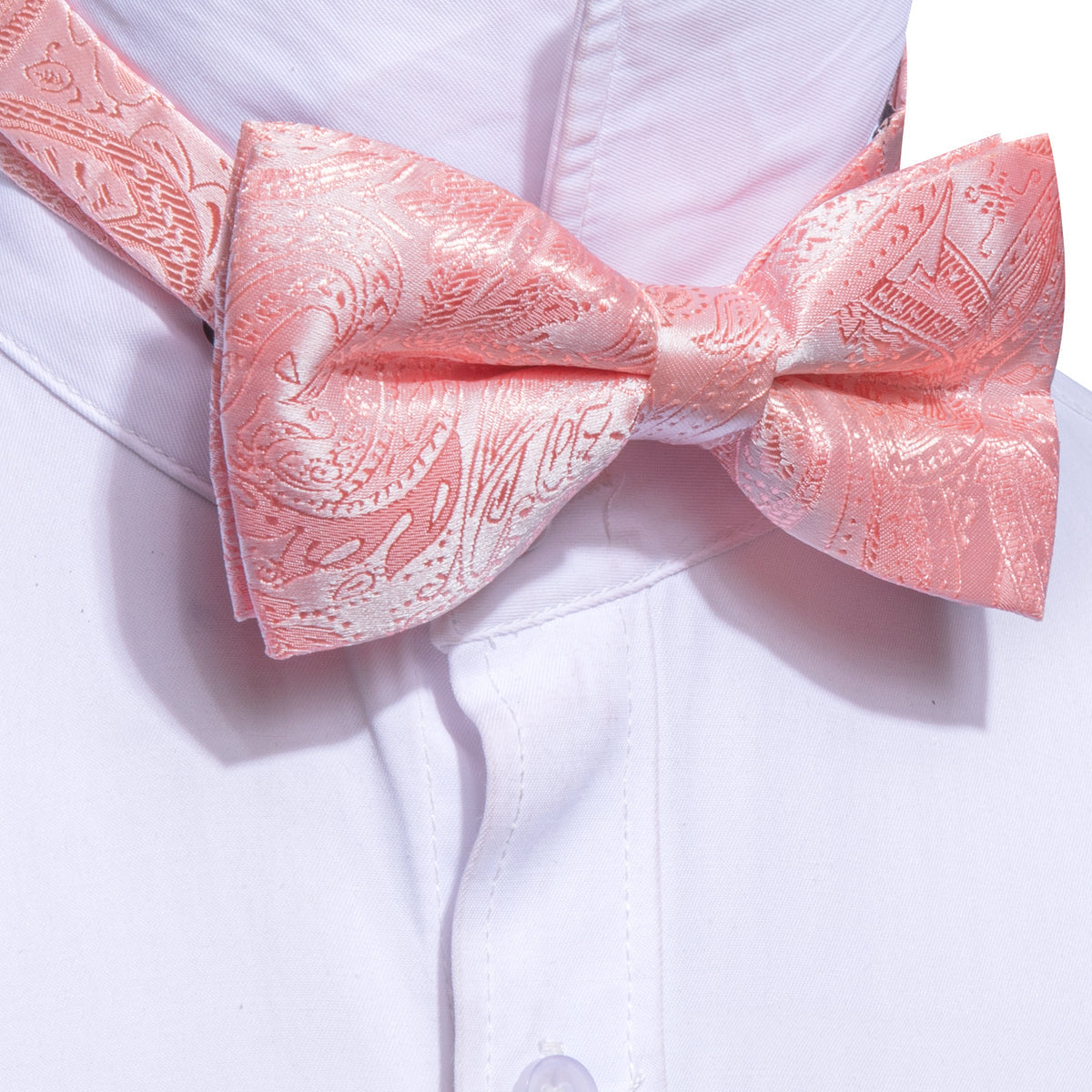 Pink Paisley Bow Tie Set bow ties - Sophisticated Gentlemen