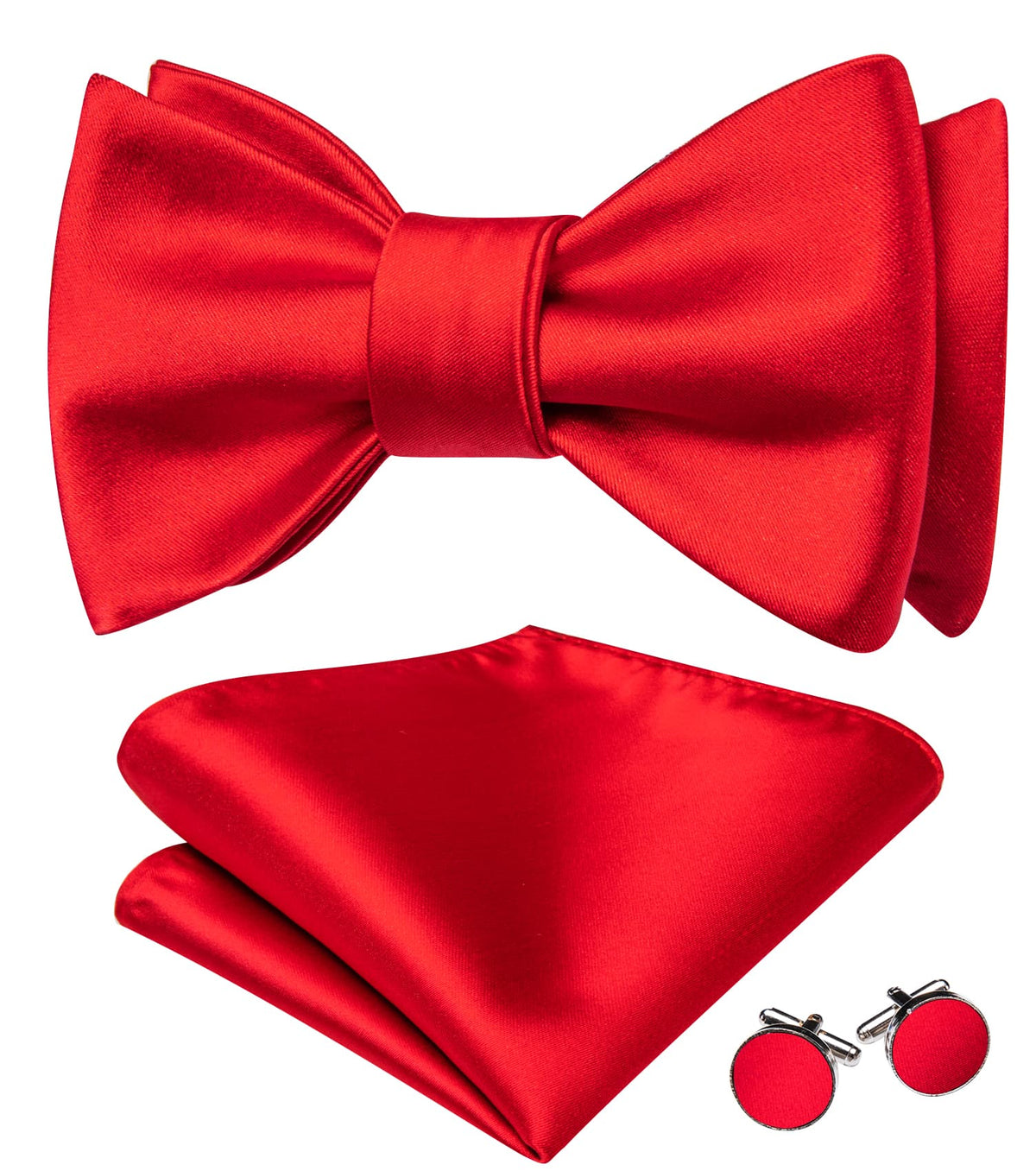 Crimson Red Bow Tie Set bow ties - Sophisticated Gentlemen