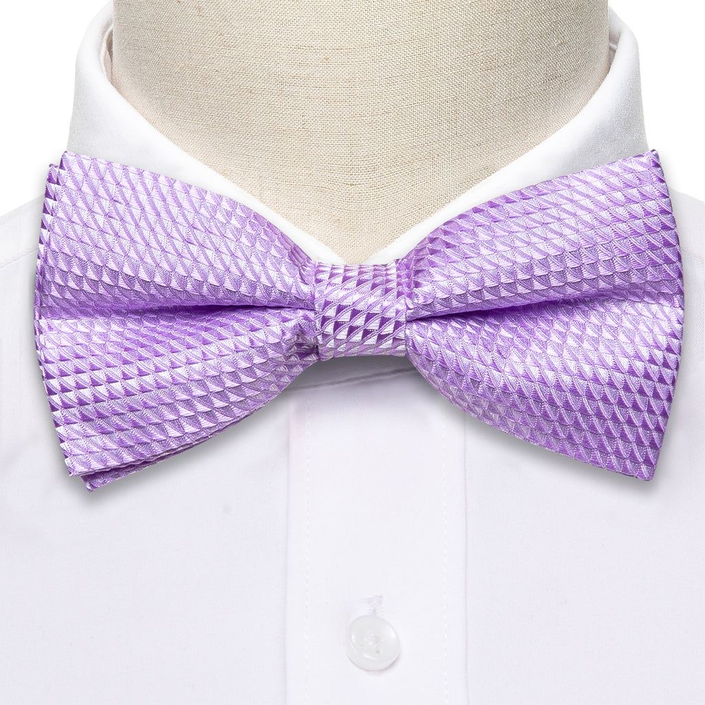 Purple Plaid Bow Tie Set bow ties - Sophisticated Gentlemen