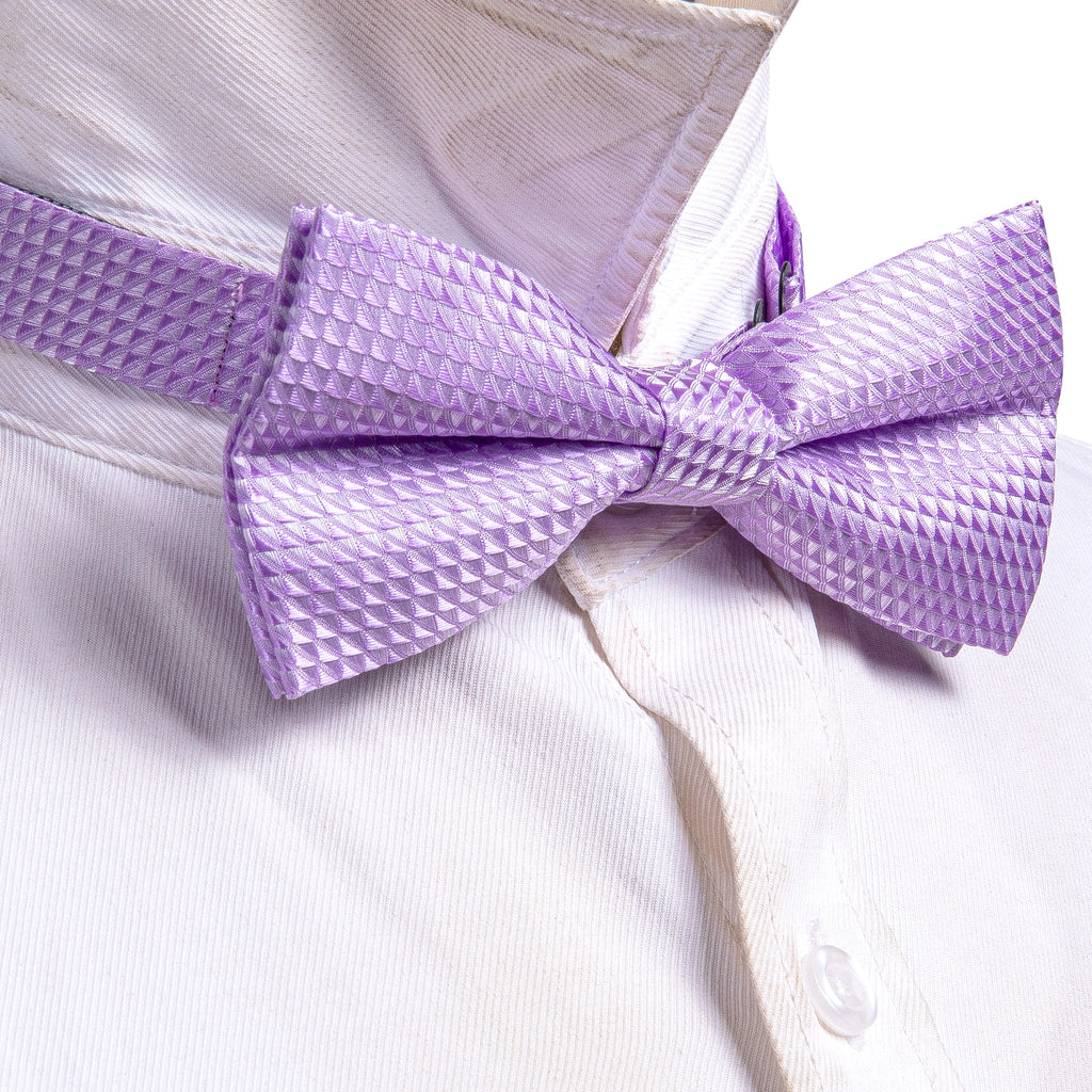 Purple Plaid Bow Tie Set bow ties - Sophisticated Gentlemen