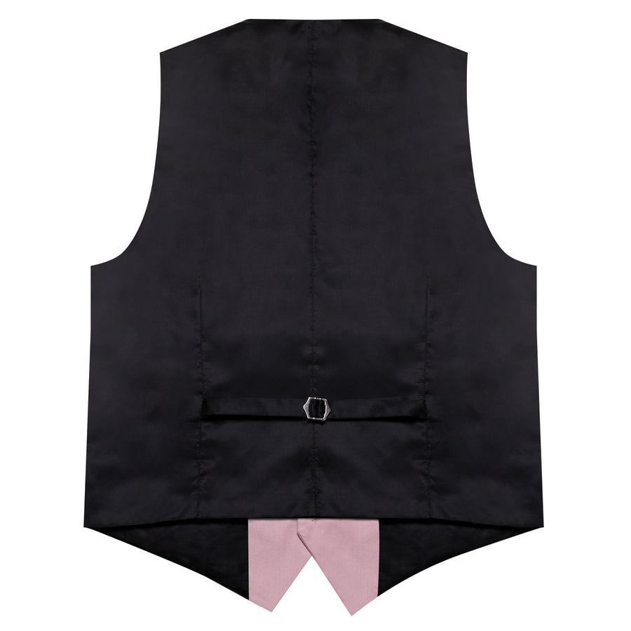 Light Pink Solid Silk Men's Classic Vest Set vest set - Sophisticated Gentlemen