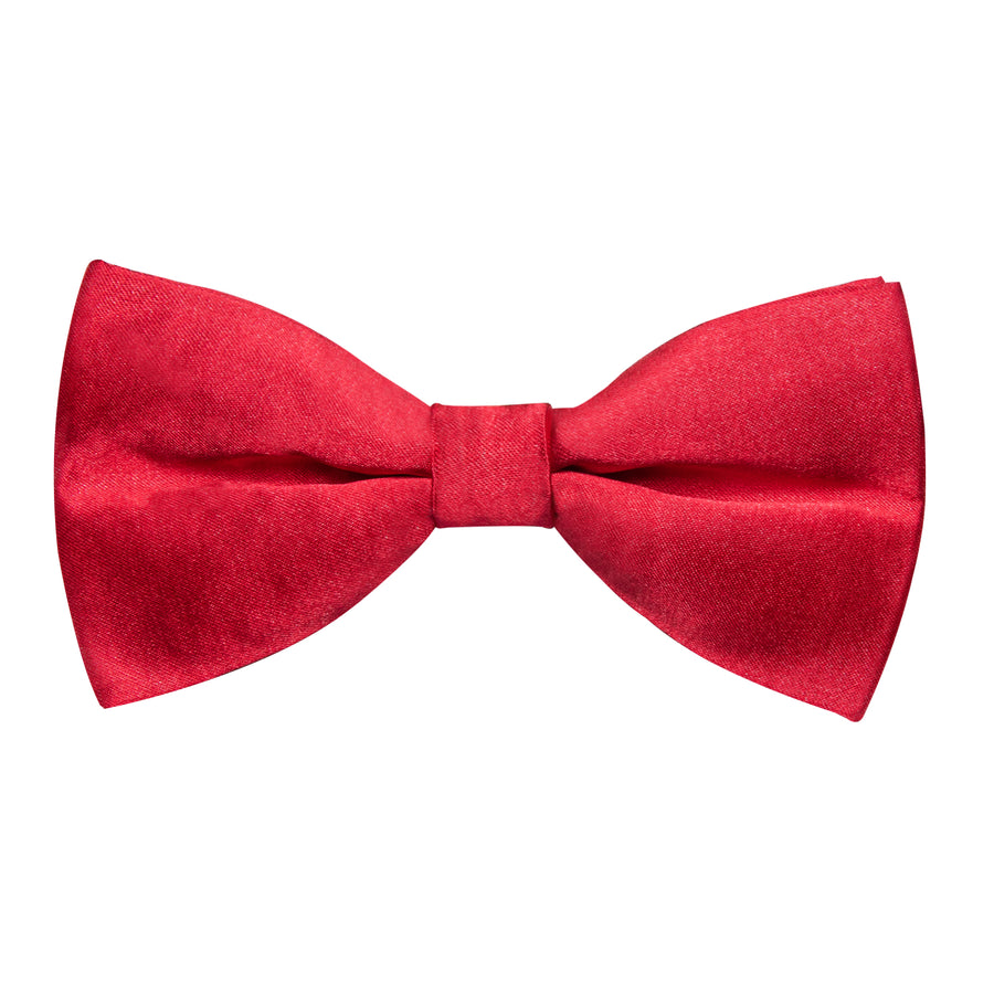 Satin Classic Red Solid Men's Bowtie Vest Set vest set - Sophisticated Gentlemen