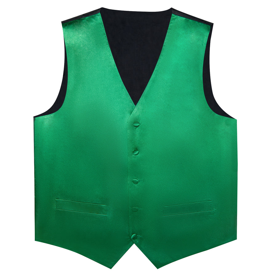 Emerald Green Solid Vest Set vest set - Sophisticated Gentlemen