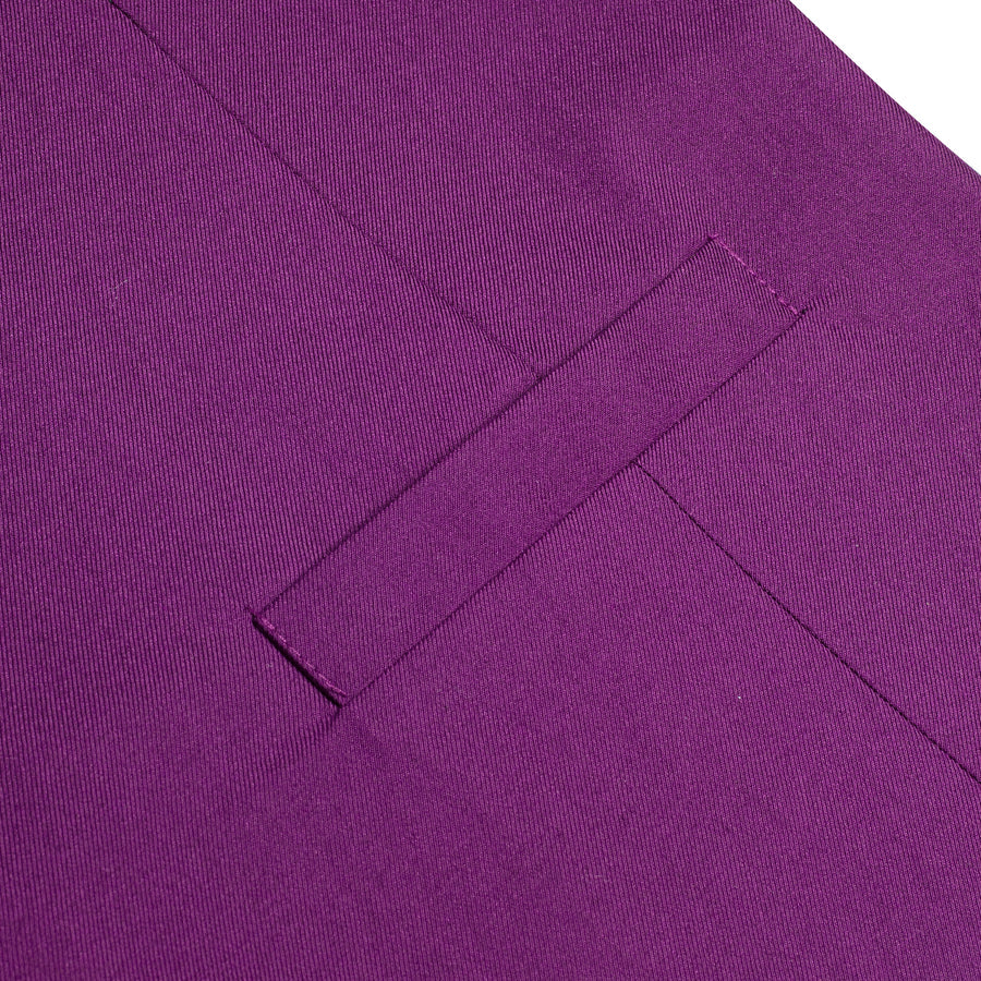 Purple Cotton Solid Splicing Jacquard Vest Set vest set - Sophisticated Gentlemen