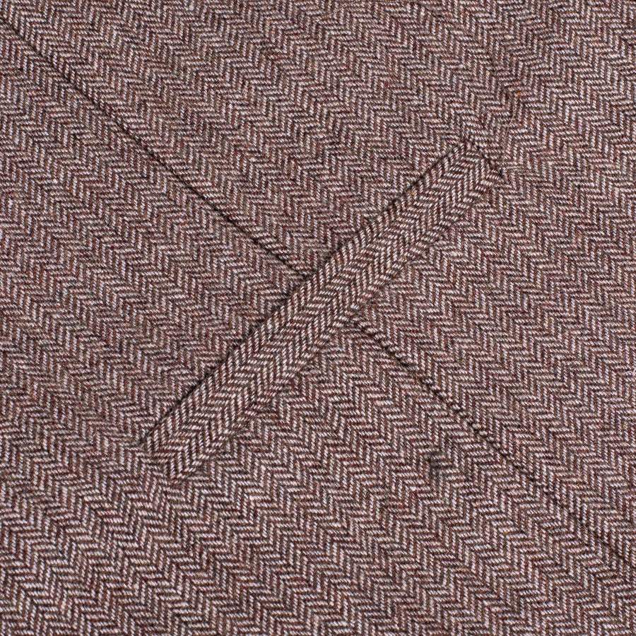 Coffee Brown Solid Wool Splicing Jacquard Vest Set vest set - Sophisticated Gentlemen
