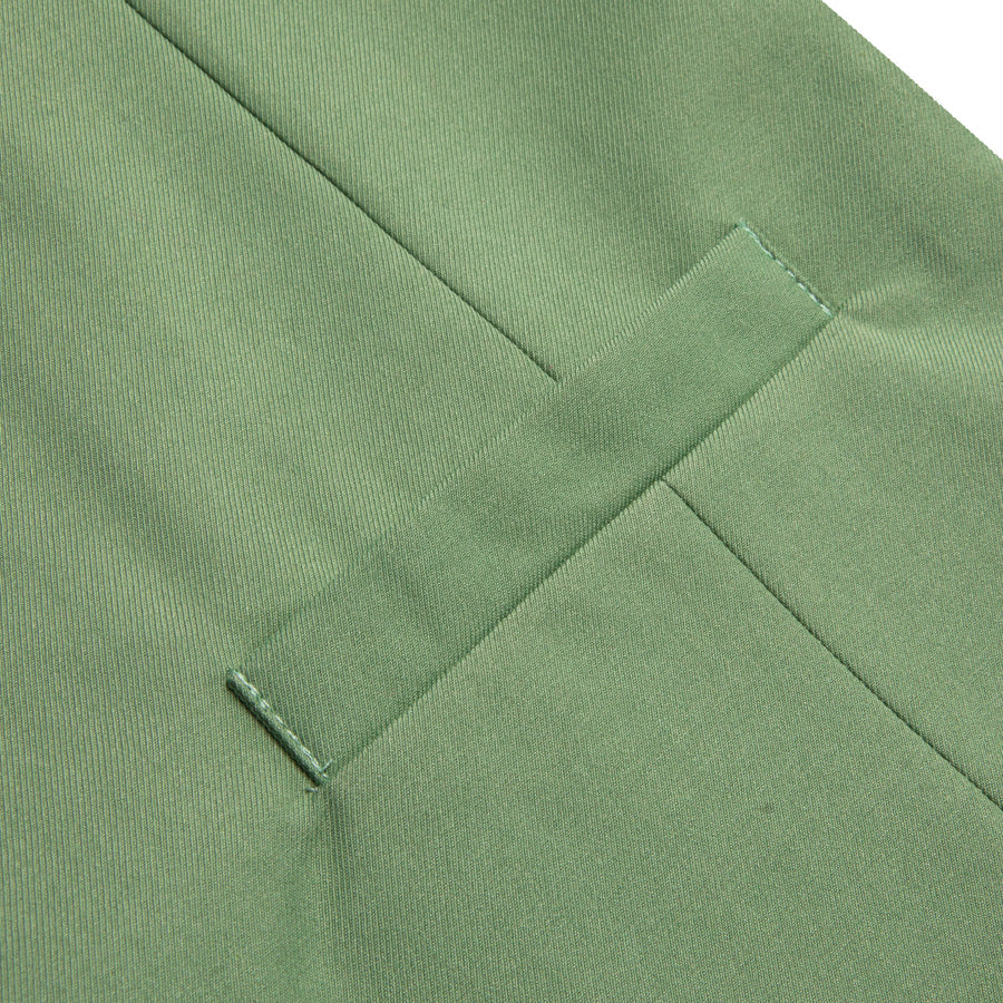 Sage Green Men's Solid Splicing Jacquard Vest Set vest set - Sophisticated Gentlemen