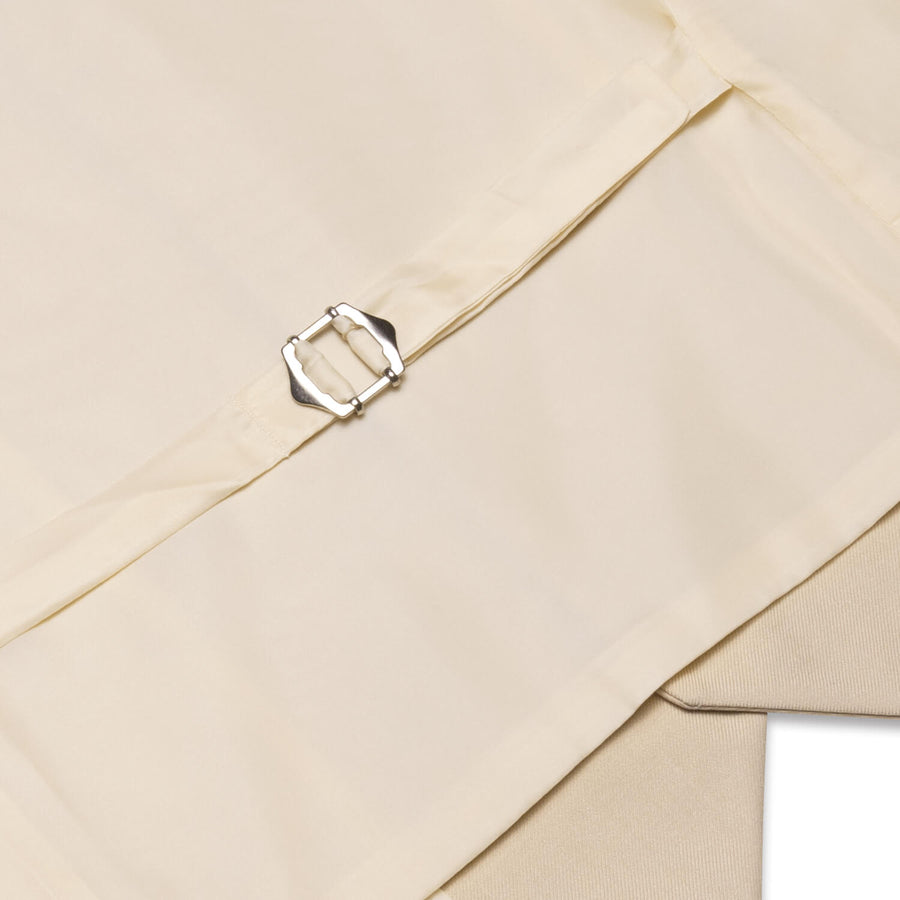 Light Khaki Solid Silk Vest Set vest set - Sophisticated Gentlemen