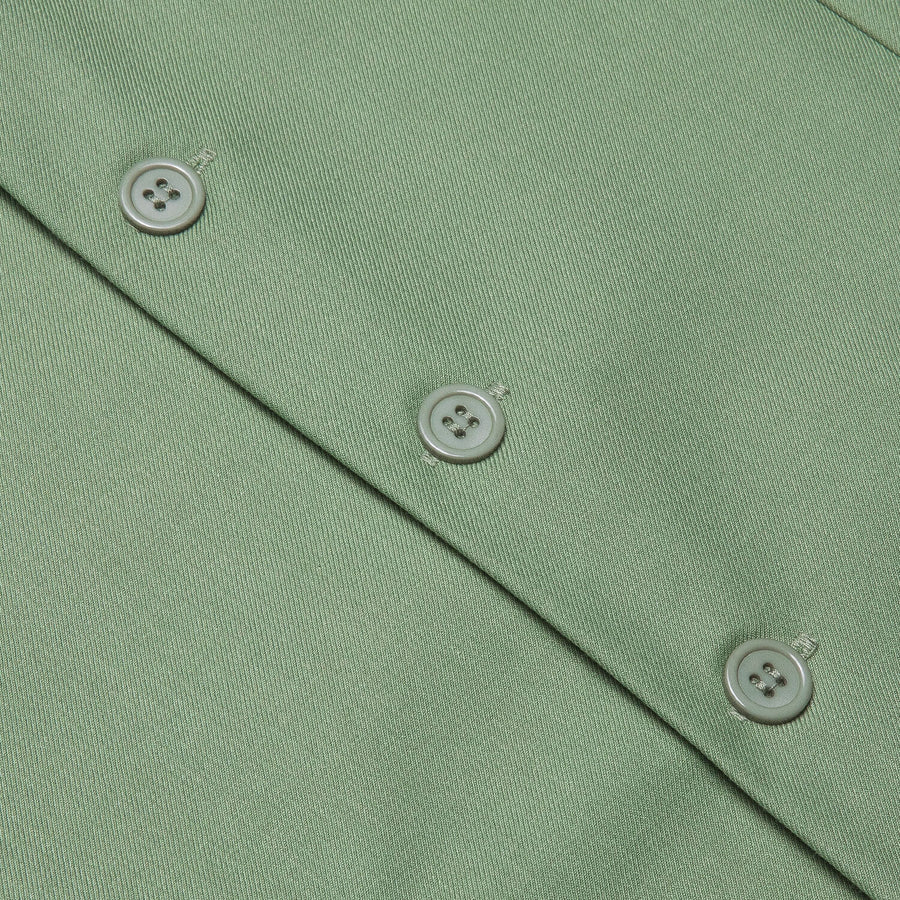 Sage Green Solid Silk Vest Set vest set - Sophisticated Gentlemen