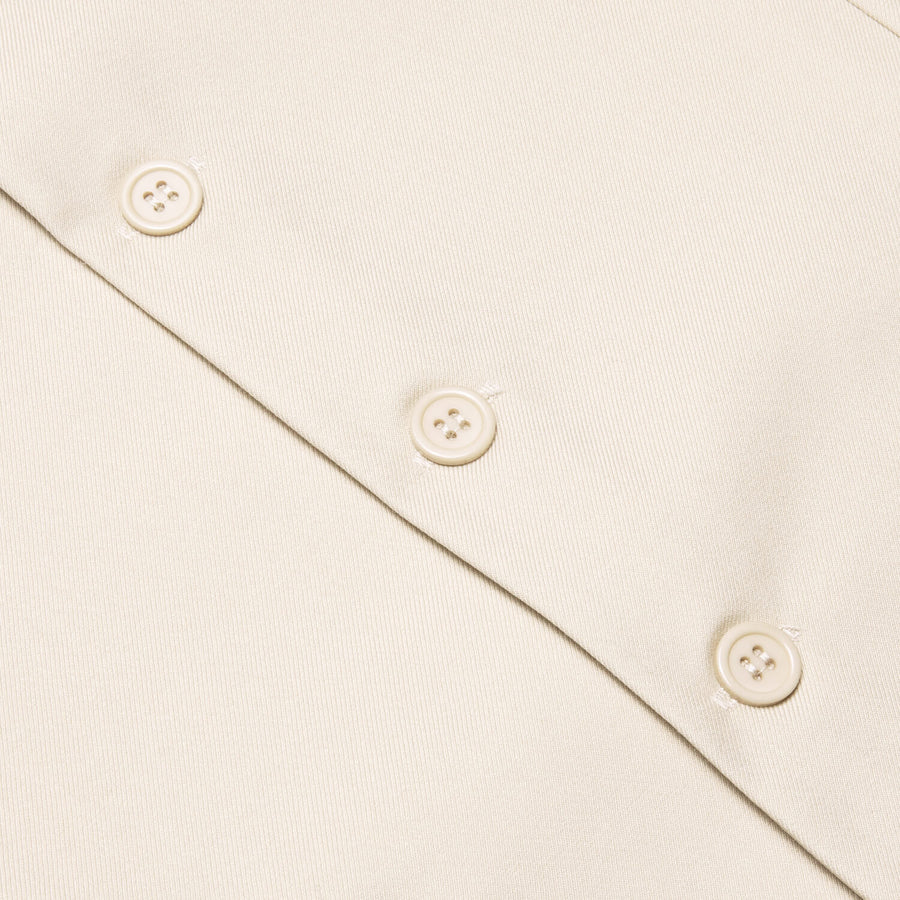 Cream Color Solid Silk Vest Set vest set - Sophisticated Gentlemen