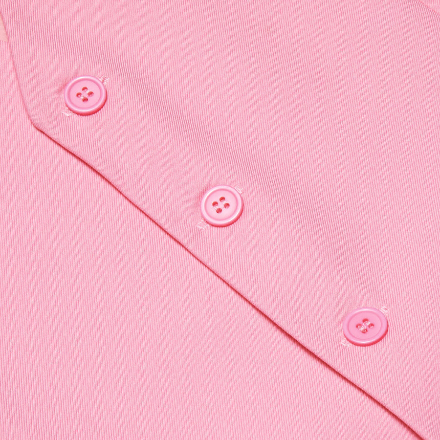 Light Pink Solid Silk Vest Set vest set - Sophisticated Gentlemen