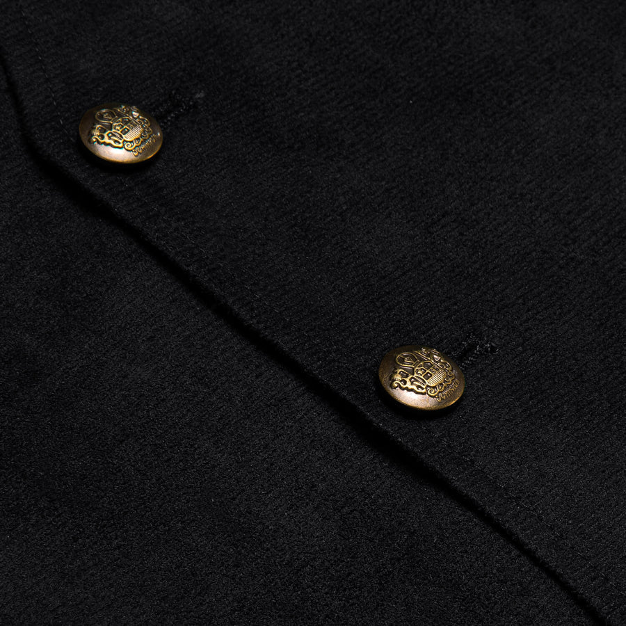 Black Solid Suede Waistcoat Vest Set vest set - Sophisticated Gentlemen