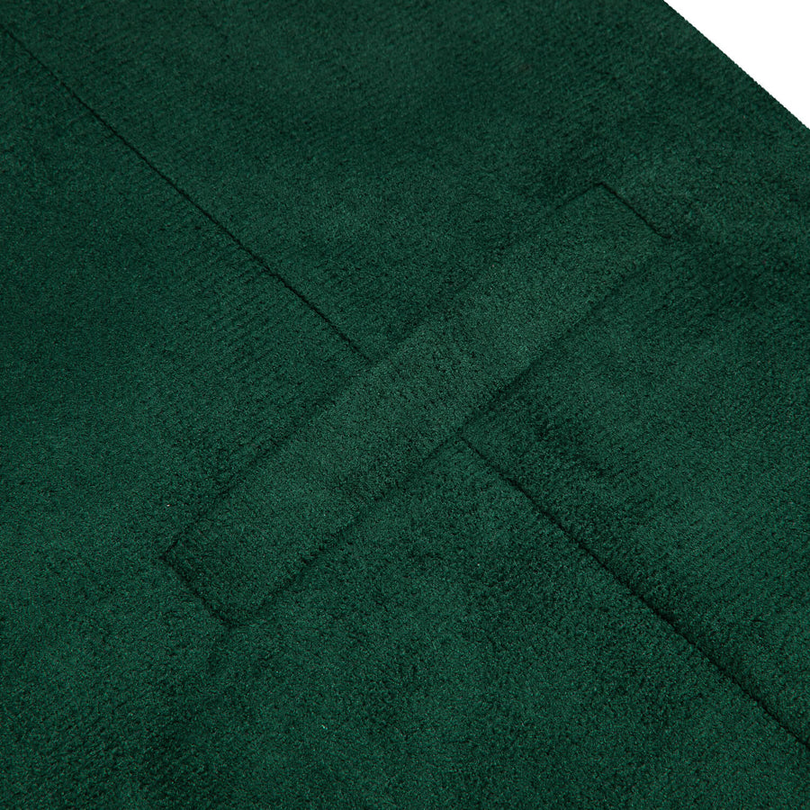 Dark Green Suede Solid Single Waistcoat Vest Set vest set - Sophisticated Gentlemen