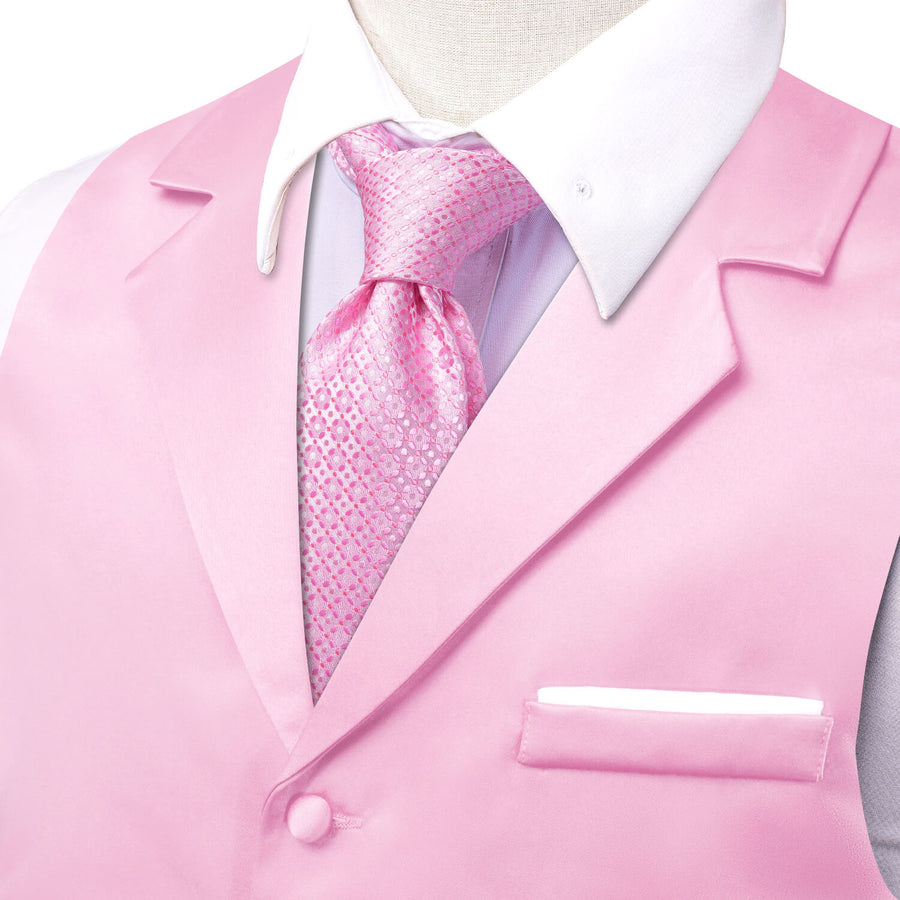 Blush Pink Silk Suit Vest Set vest set - Sophisticated Gentlemen