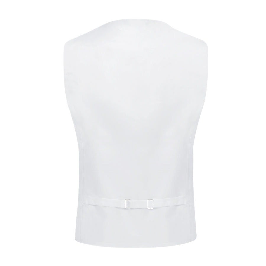 White Paisley Silk Vest Set vest set - Sophisticated Gentlemen