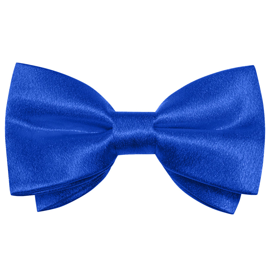 Shining Royal Blue Solid Silk Bowtie Vest Set vest set - Sophisticated Gentlemen