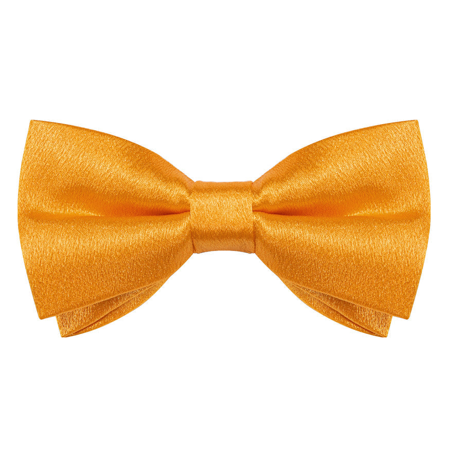 Deep Yellow Solid Shining Silk Men's Bowtie Vest Set vest set - Sophisticated Gentlemen