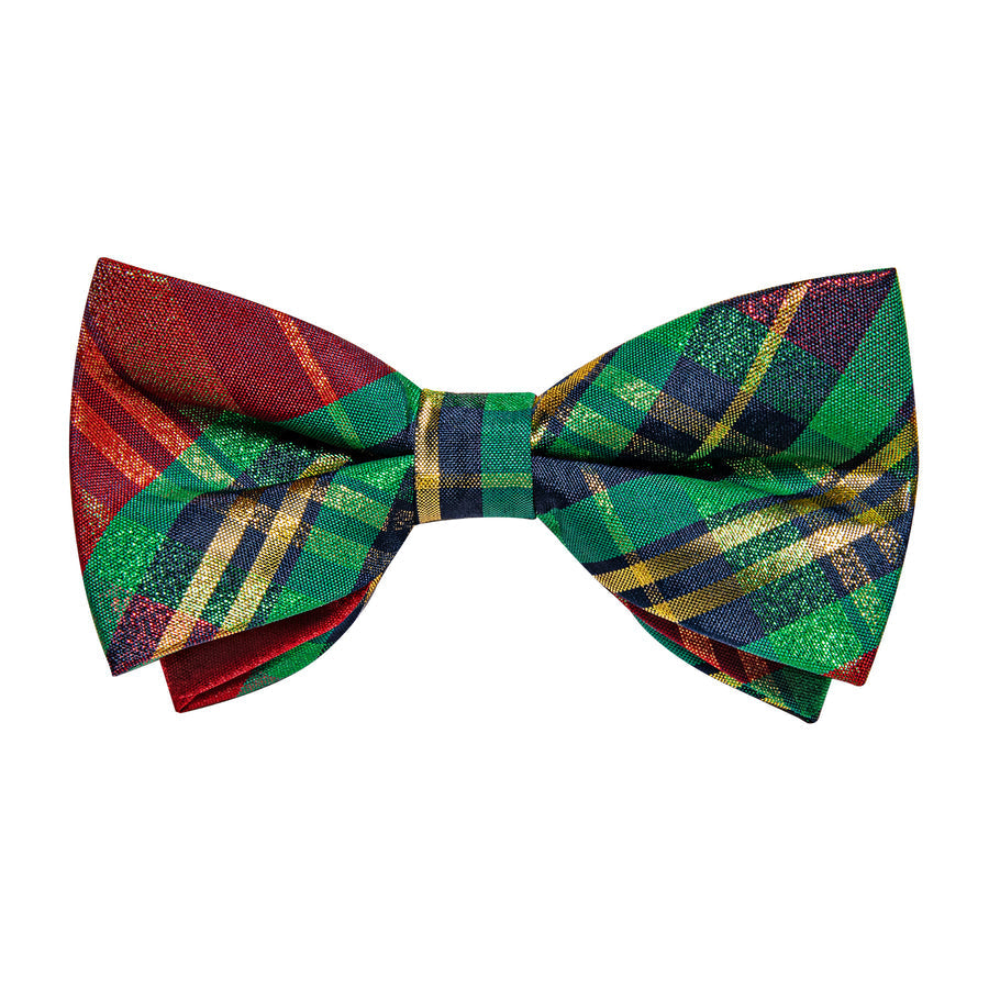 Christmas Green Red Plaid Bowtie Vest Set vest set - Sophisticated Gentlemen