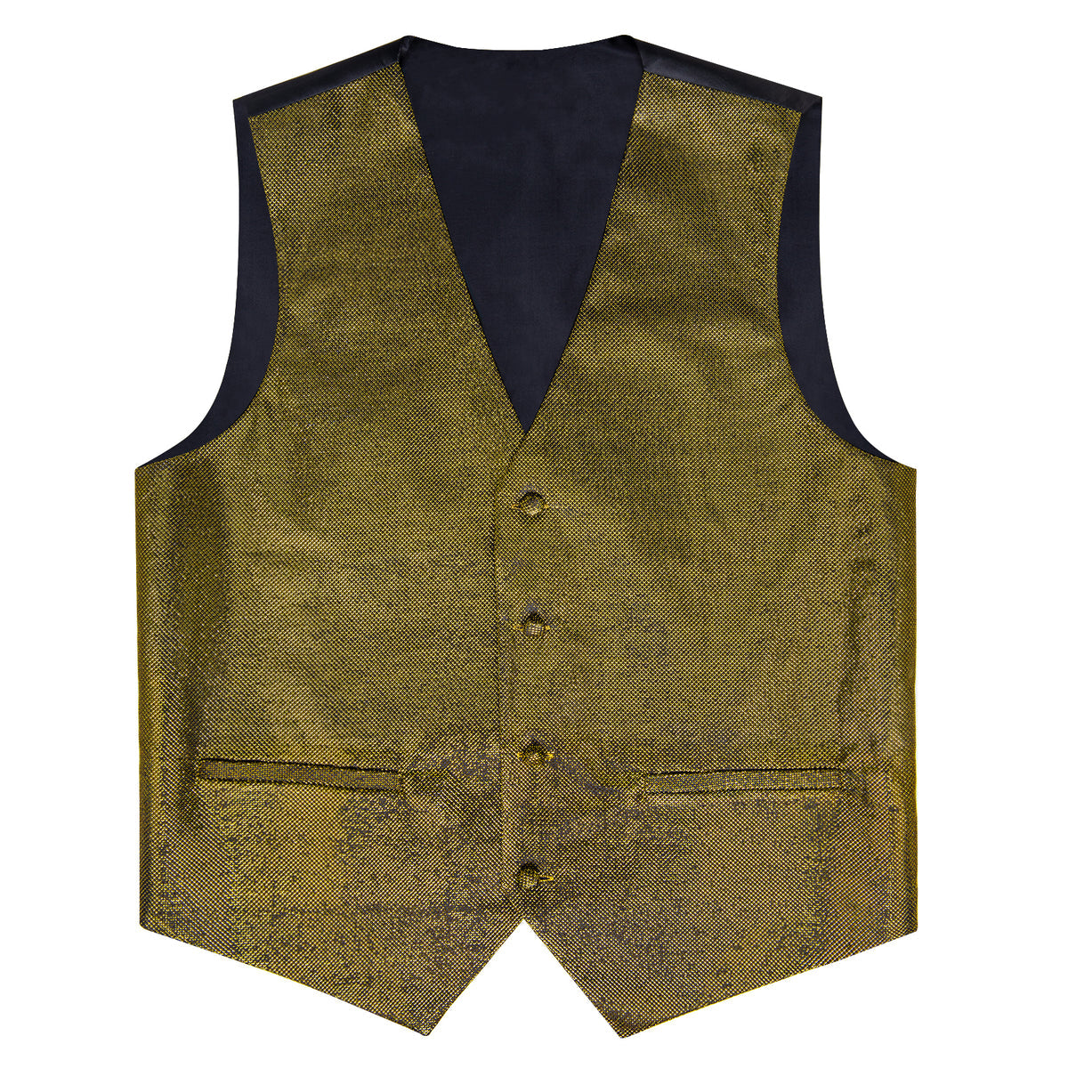 Army Green Shiny Vest Set with Matching Bow Tie, Hanky, and Cufflinks vest set - Sophisticated Gentlemen