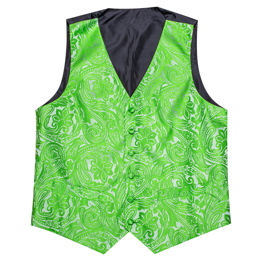 Verdant Green Floral Vest Set - 4 Piece vest set - Sophisticated Gentlemen