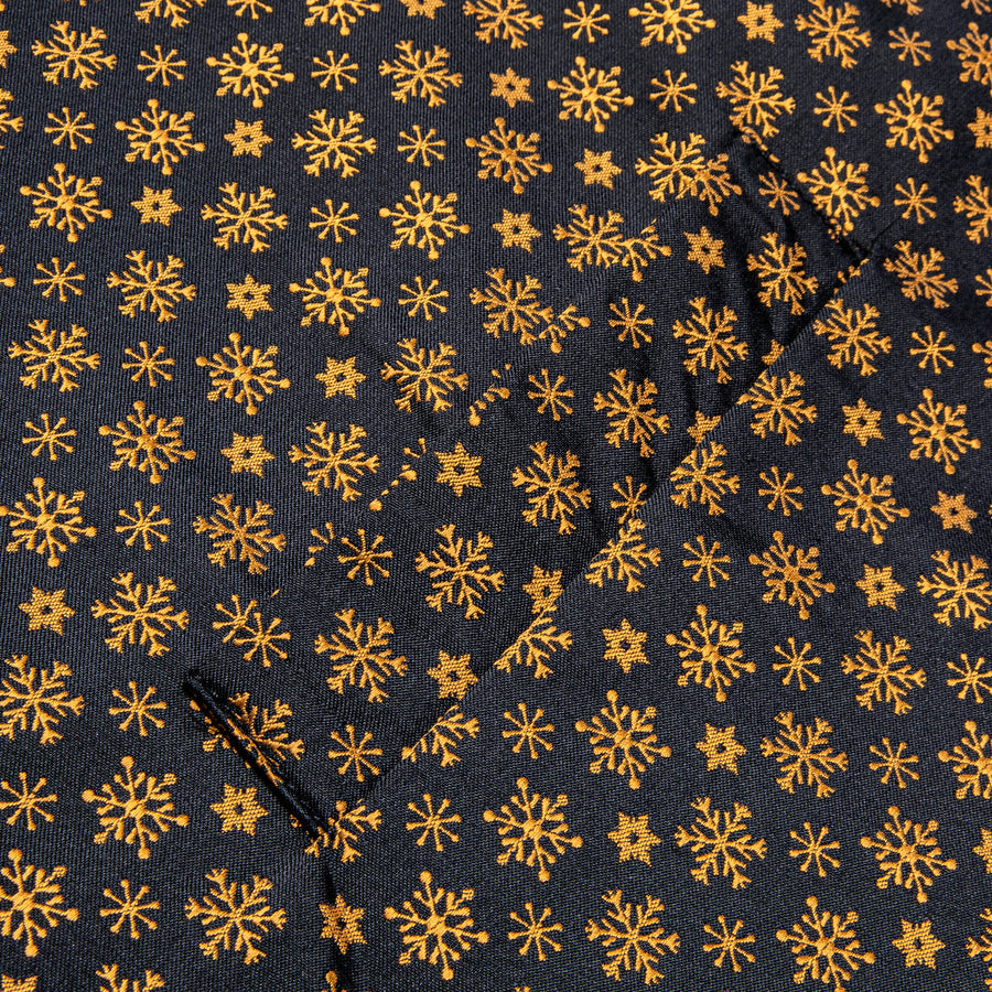 Black Golden SnowFlake Novelty Jacquard Silk Men's Vest Set vest set - Sophisticated Gentlemen