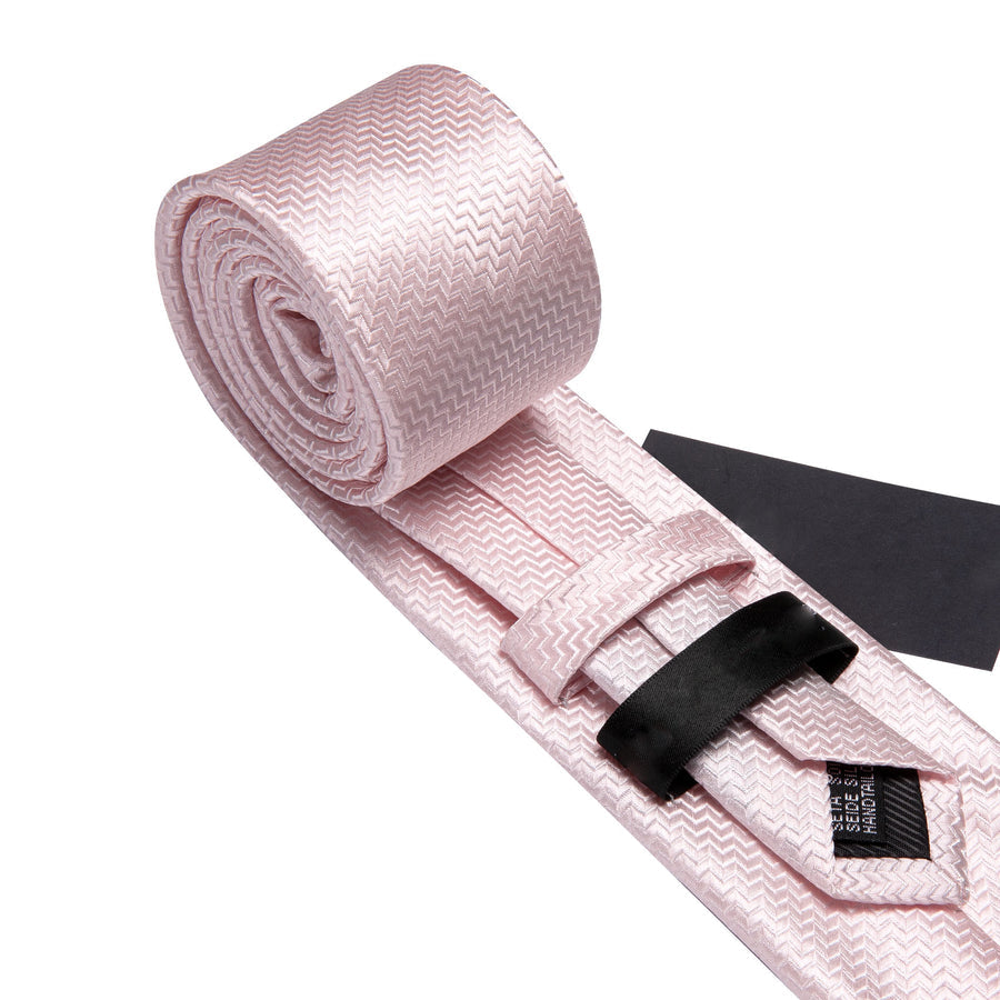 Light Pink Ornament XL Tie, Pocket Square and Cufflinks tie sets - Sophisticated Gentlemen